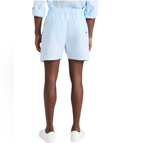 Fanm Mon Demir Drawstring Linen Shorts in Light Lagoon or Light Blue NWOT - Picture 3 of 11